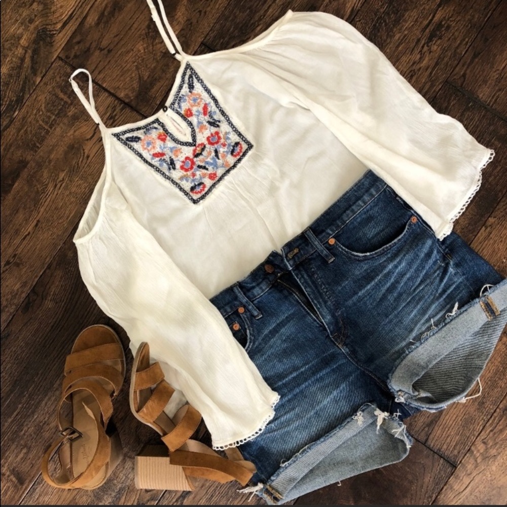 Flowy Cold Shoulder Blouse